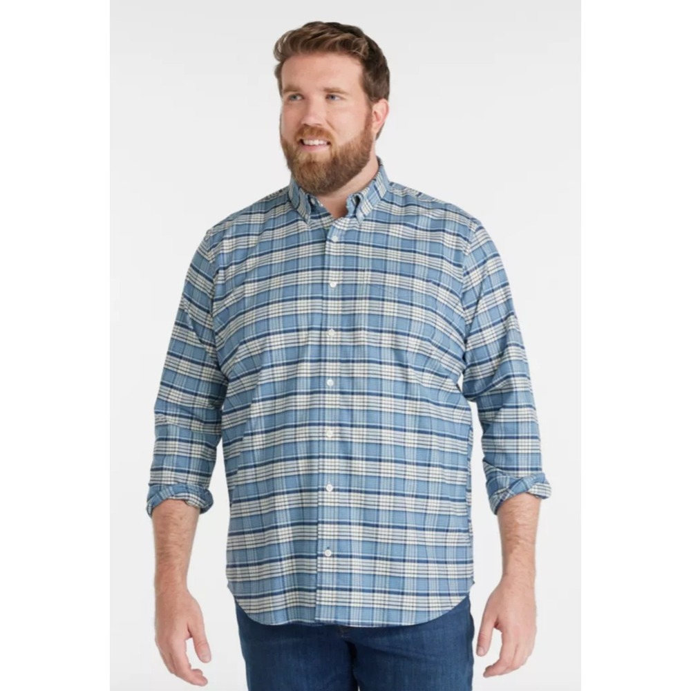 LL Bean‎ Plaid Button Down Shirt XL Tall Layering Back to School Outdoors